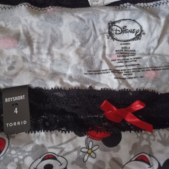 NEW Minnie Mouse Boyshort with lace - Torrid size 4 - Picture 2 of 4